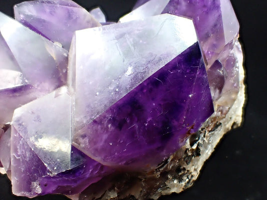 Amethyst Cluster with Deep Purple Zoning & White Matrix, Congo 4.62 kg, 10 x 7.5in.