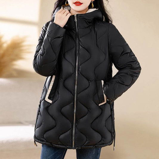 Winter Disposable Cotton-padded Coat For Women Padded Down Jacket Korean Style Mid-length Warm Jacket For Women - Velora