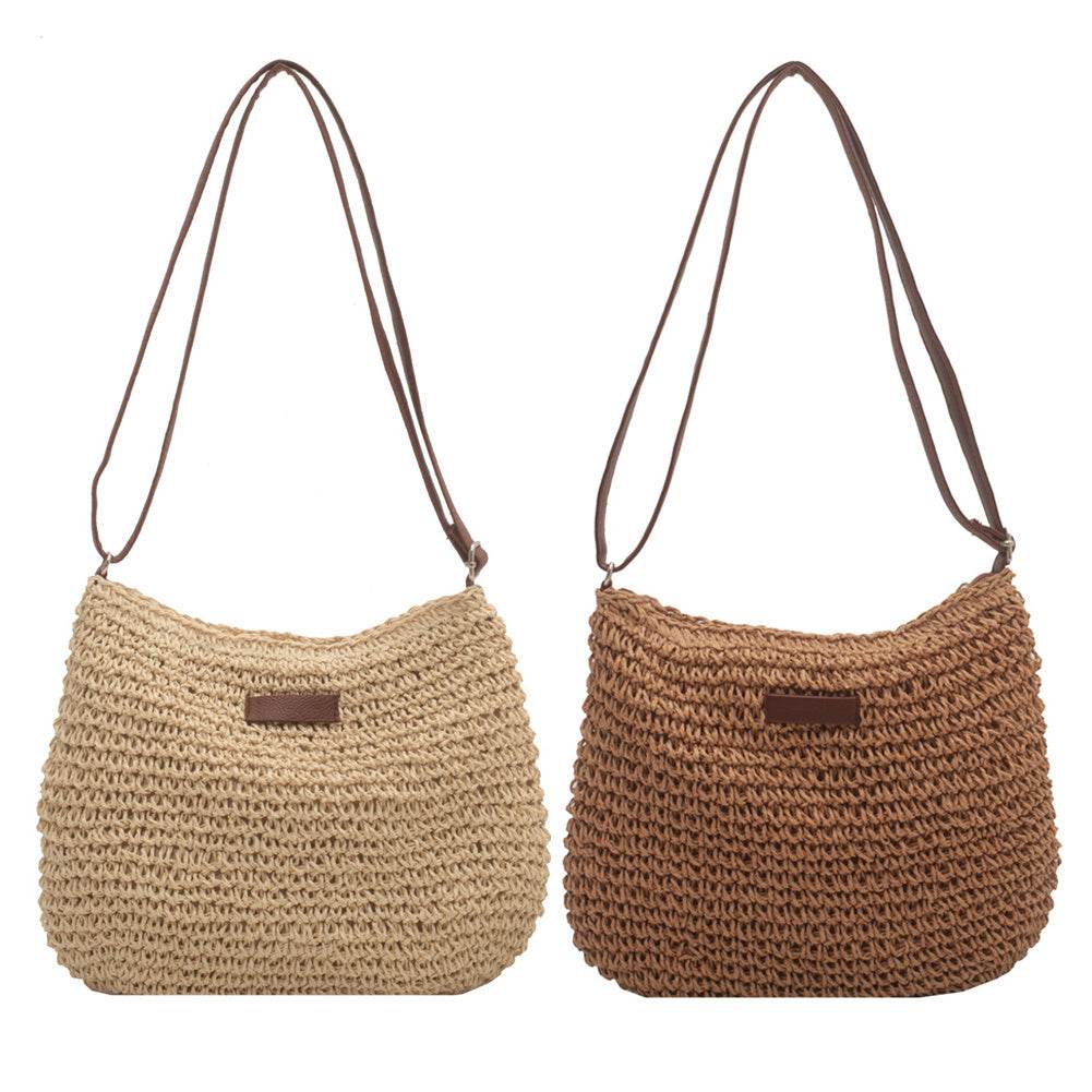 Niche Design Vacation Straw Tote Bag - Velora