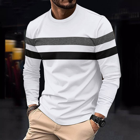 Men's Casual Round Neck Long Sleeve T-shirt Top - Velora