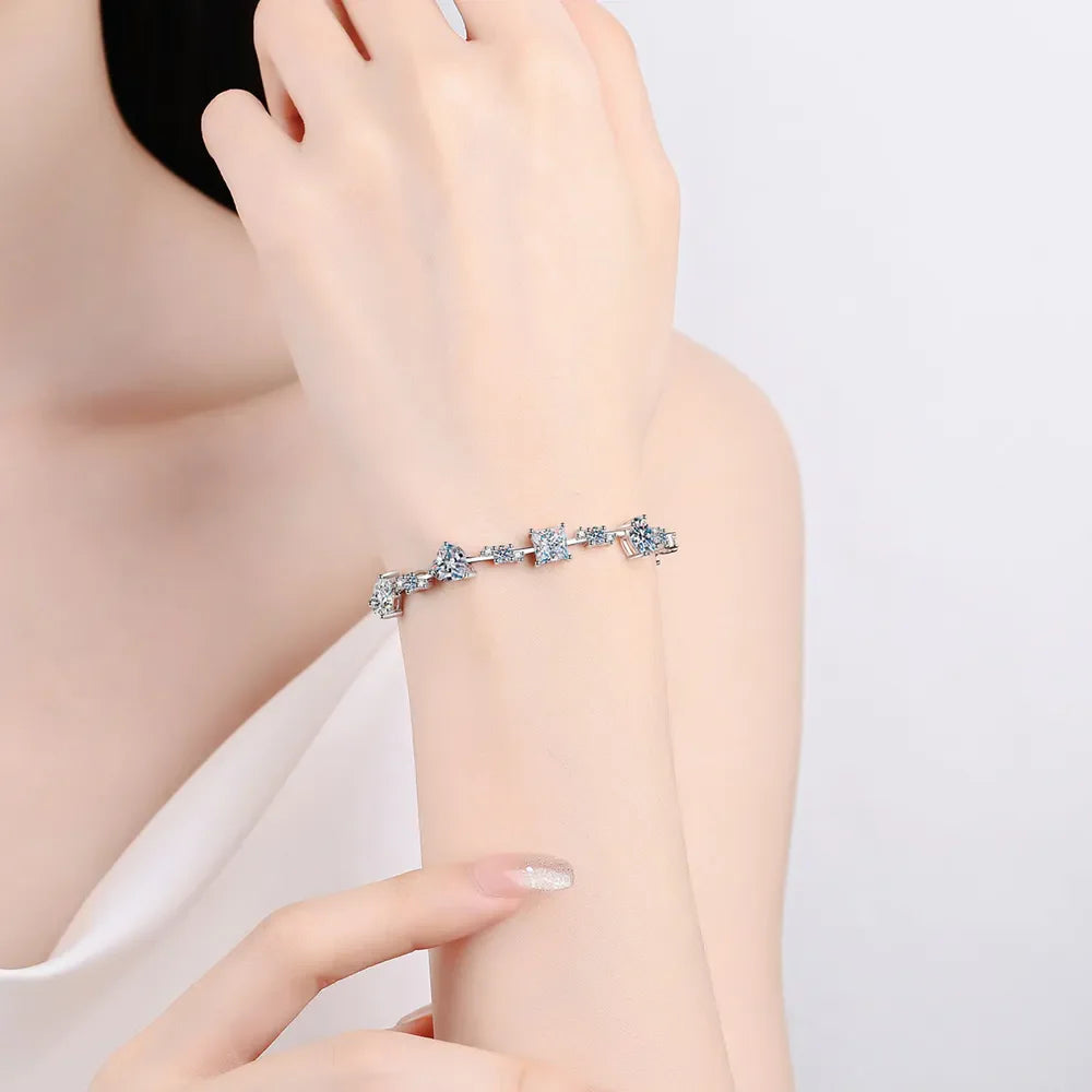 6.2 Carat Moissanite 925 Sterling Silver Bracelet https://like2b-uy