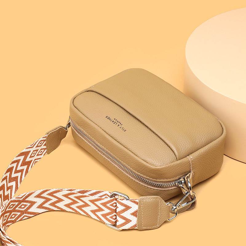 Fashion Shoulder Crossbody Bags With Rhombus Embroidered Wide Shoulder Strap Cute Small Square Bag Women - Velora