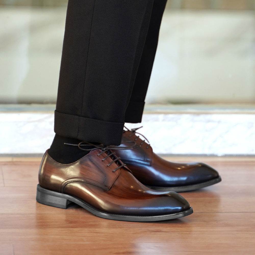 Men's Vintage Fashion Square Toe Leather Shoes - Velora