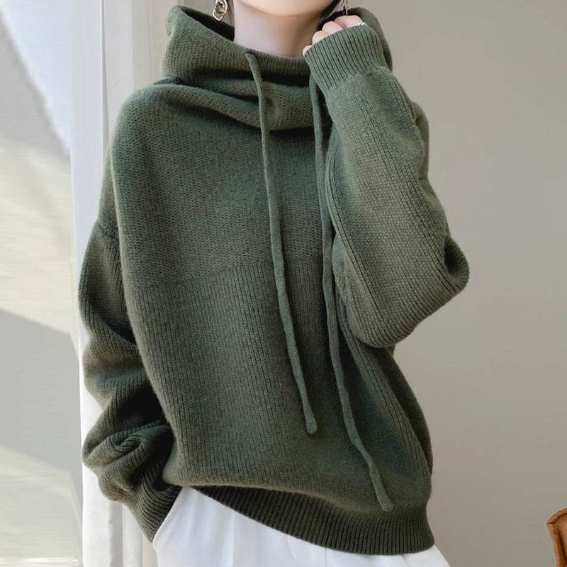 Women's Sweater Thicken Lazy Style All-match Long-sleeved Autumn Winter Warm Casual Sweater For Women - Velora