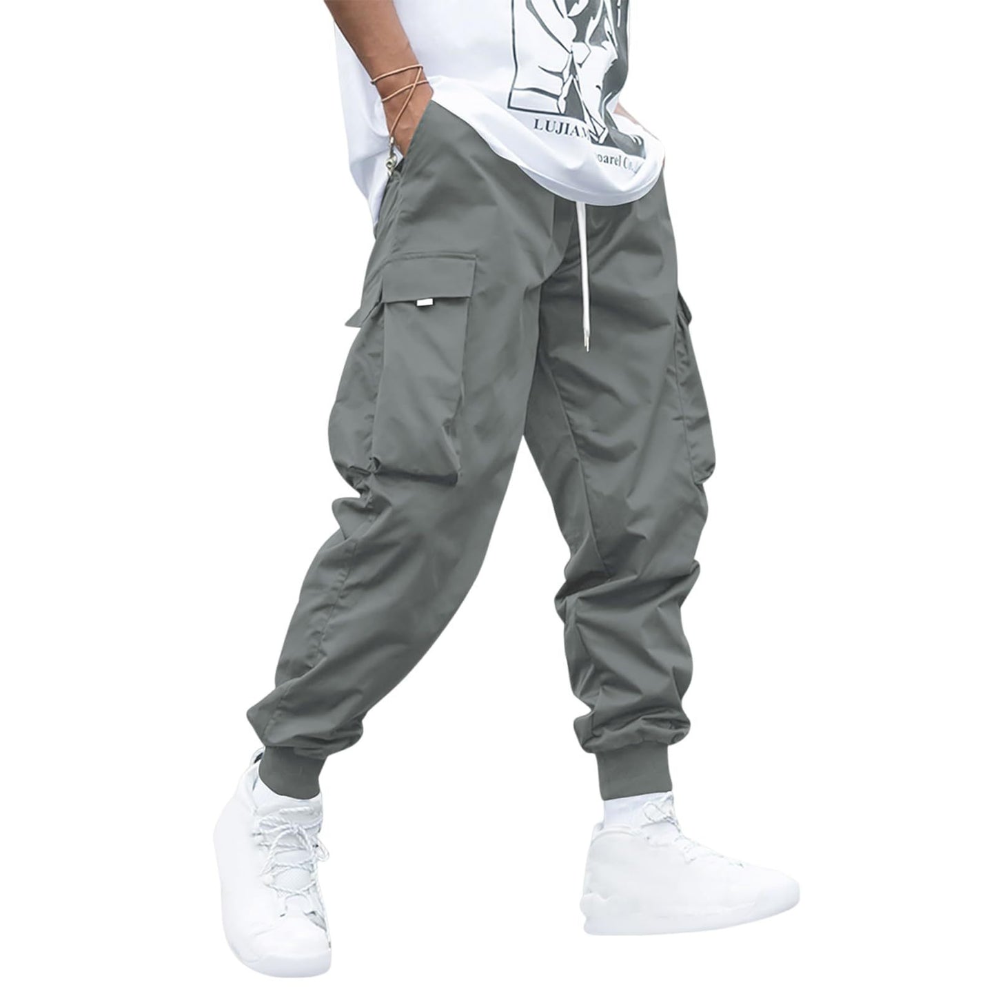 Multi-pocket Cargo Pants Men's Casual Hip-Hop Drawstring Trousers Outdoor Streetwear Sports Pant - Velora