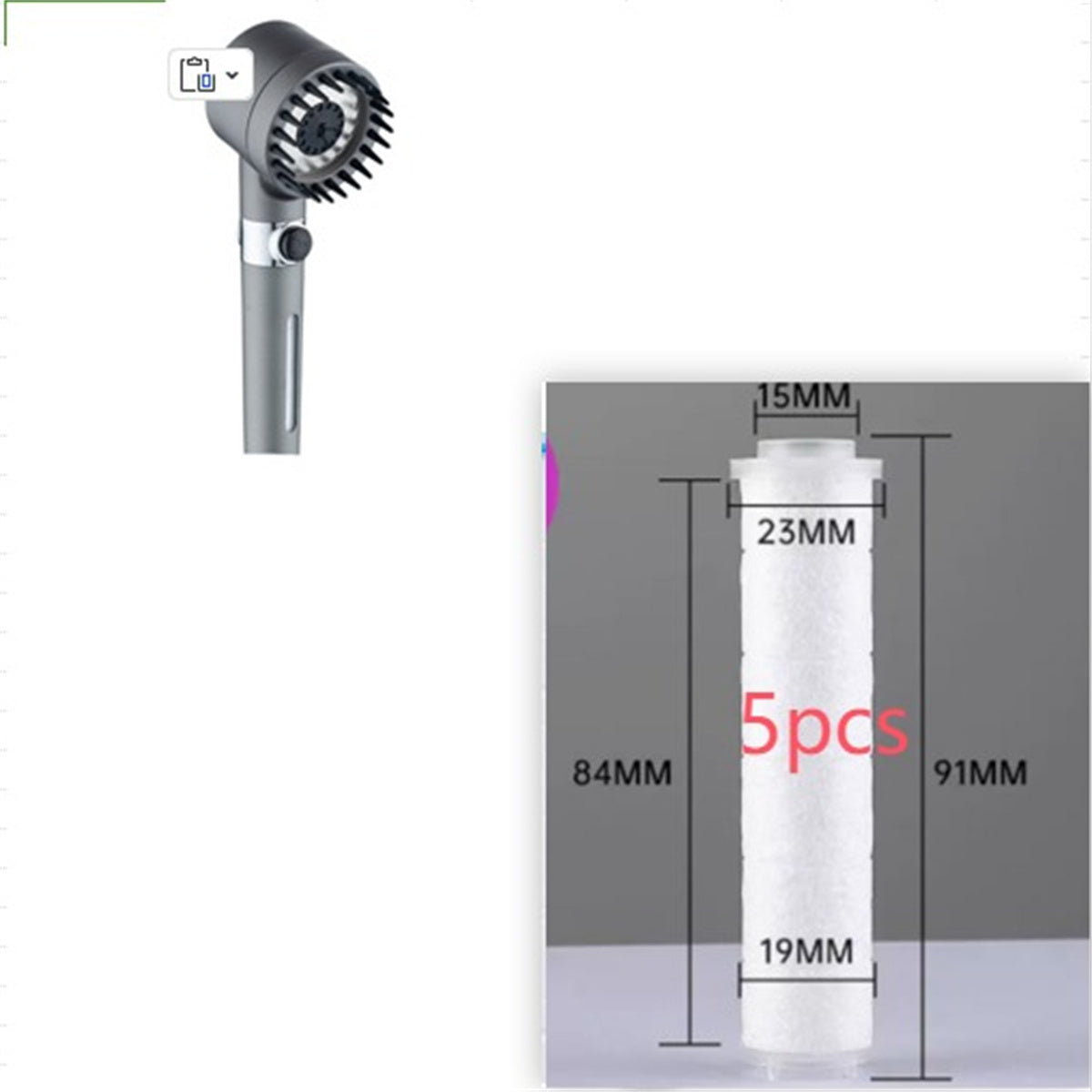 3 Modes Shower Head High Pressure Showerhead https://like2b-uy