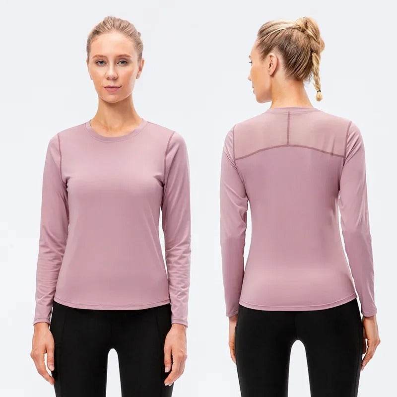 Quick Drying Breathable Long Sleeve Yoga Workout Gym T-shirt for women - Velora
