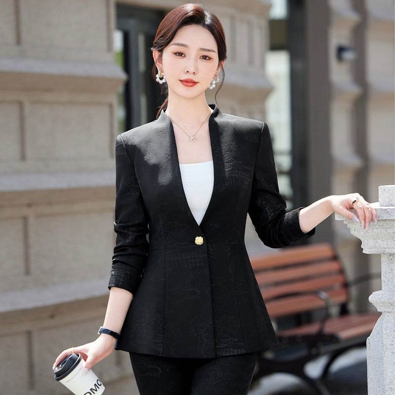 Female Autumn And Winter Long Sleeves Fashionable Suit - Velora