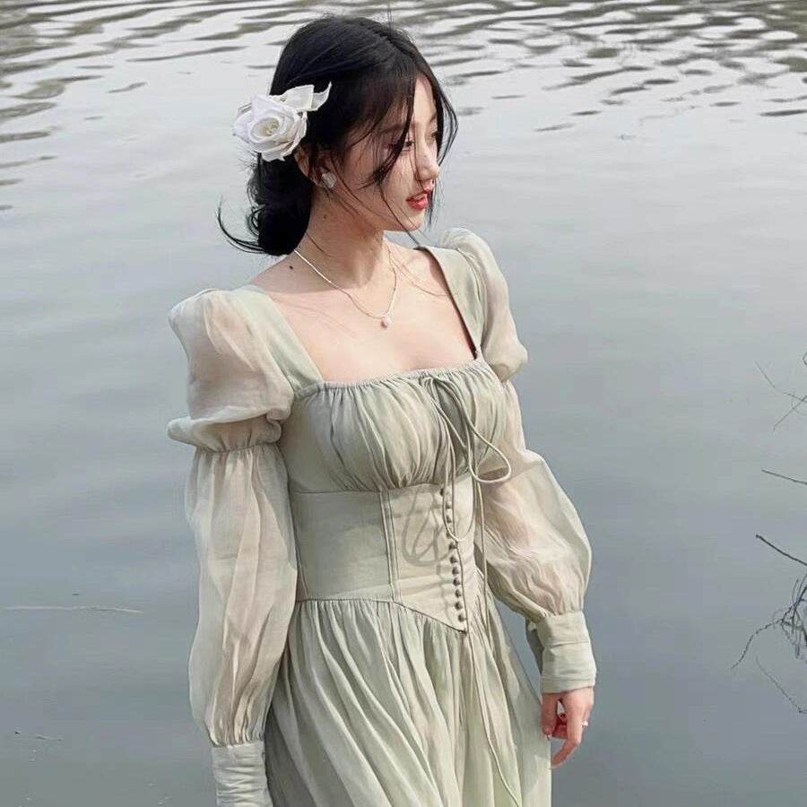 Seaside Beach Vacation Style Adult Lady Like Woman Temperament Dress - Velora