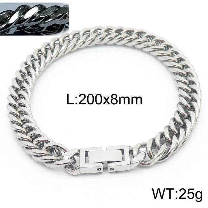 Cuban Link Chain Trimming Chain Jewelry Buckle Titanium Steel Bracelet - Velora