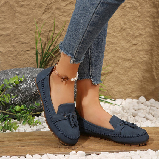 Women's Round Toe Loafers – Non-Slip Soft Comfortable Flat Shoes