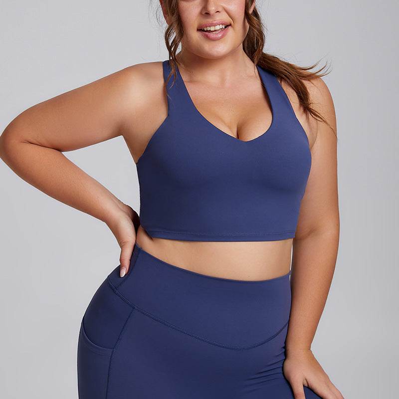 Plus Size Women Sports Workout Gym - Sleeveless Crop and Pant - Velora