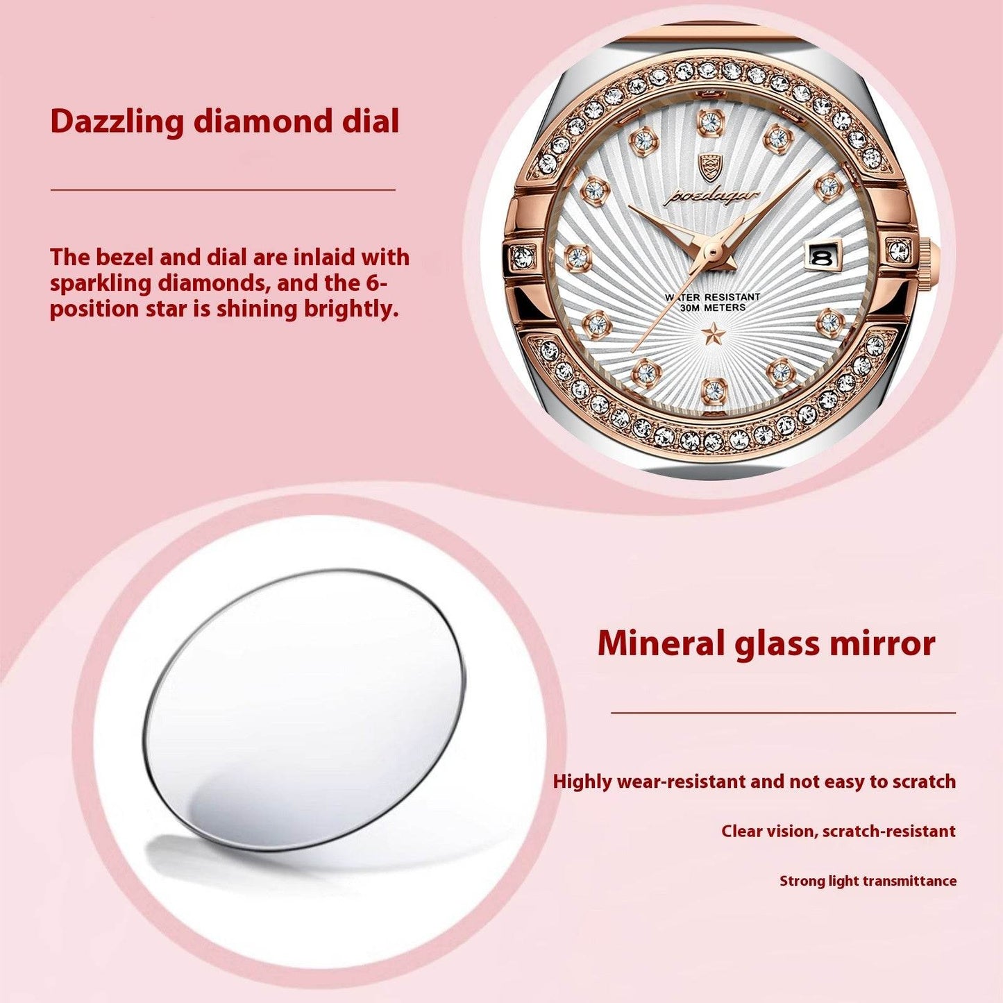 Women's Waterproof Luminous Ultra-thin Watch - Velora