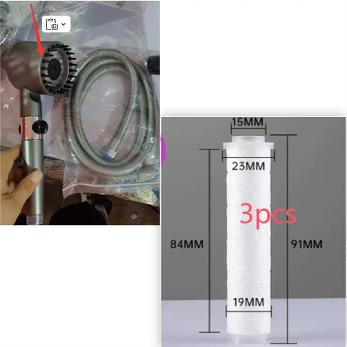 3 Modes Shower Head High Pressure Showerhead https://like2b-uy
