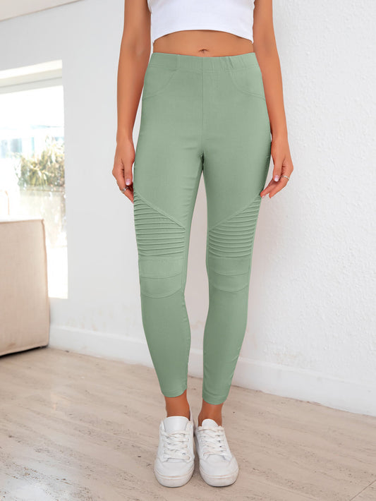Ribbed Detail Leggings - Velora
