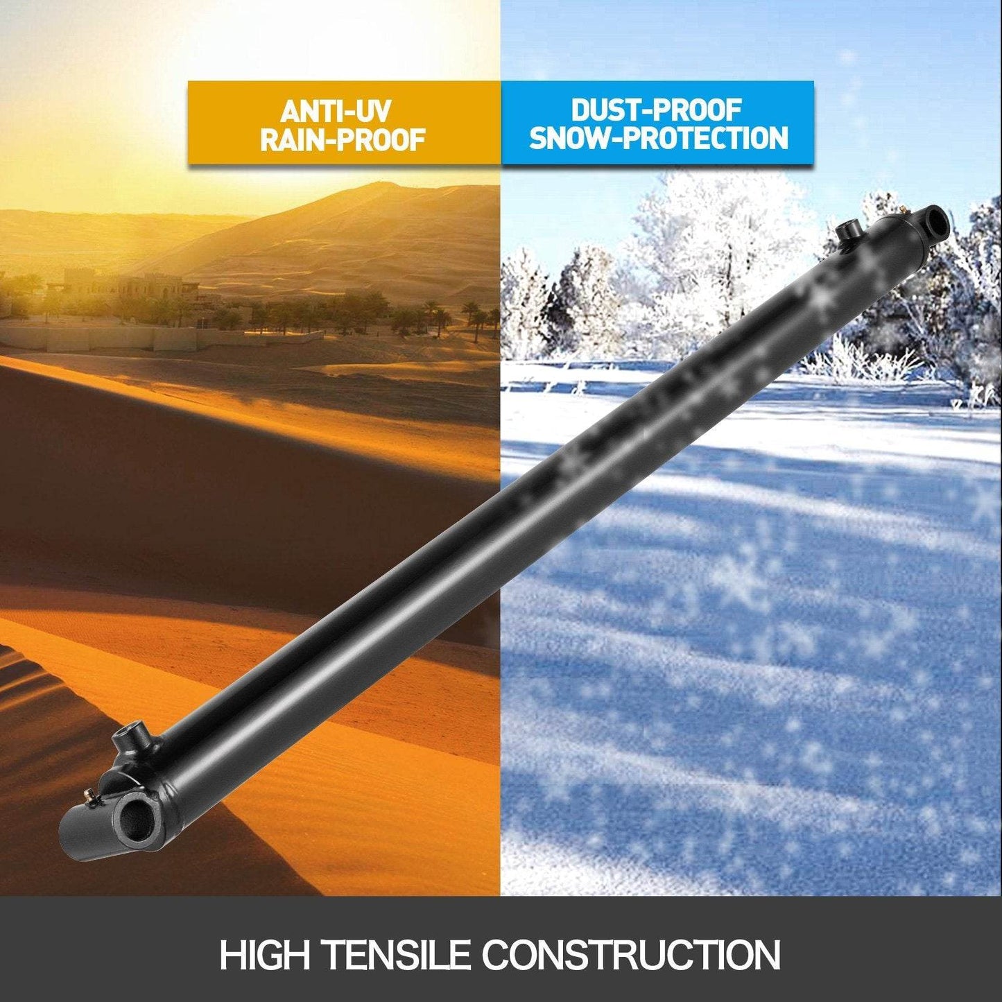 Hydraulic Cylinder 2 Bore 36 Stroke Hydraulic Ram Cylinder 3000psi Hydraulic Cylinders Welded Double Acting Cross Tube SAE6 Port Hydraulic Lifting Cylinder - Velora