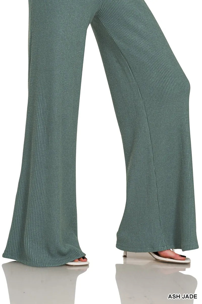 Zenana Mock Neck Top and Pants Sweater Set - Velora
