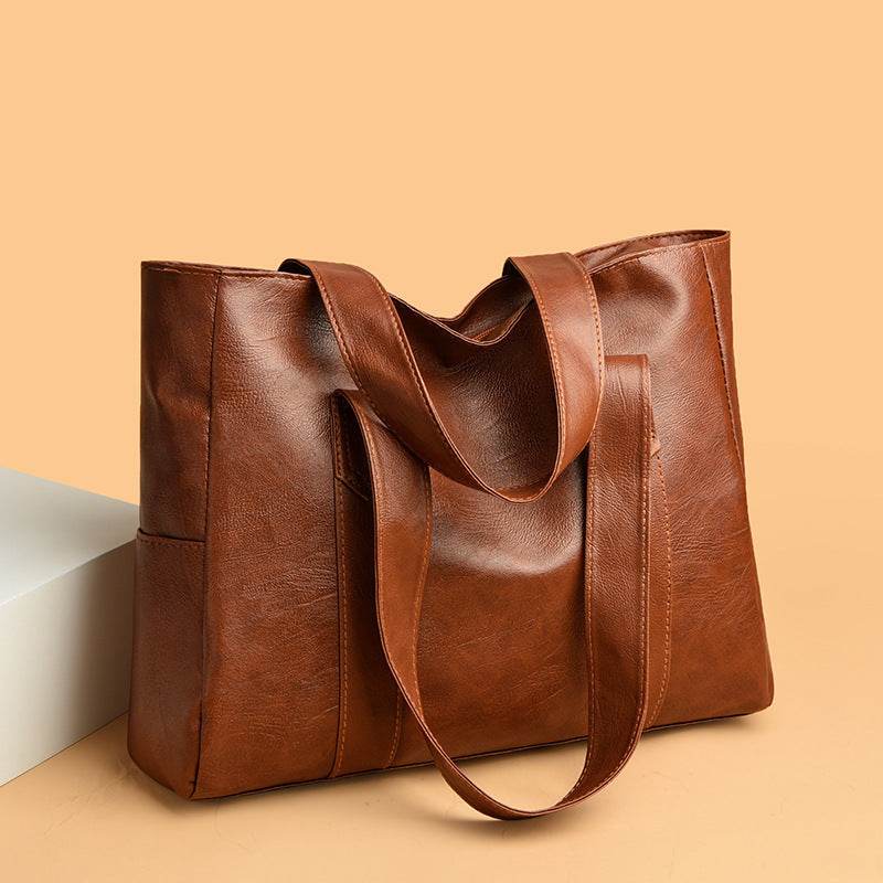 Large Capacity Commuter's All-matching Portable And Fashion Shoulder Bag Casual Tote Bag Autumn And Winter Fashion Handbag - Velora