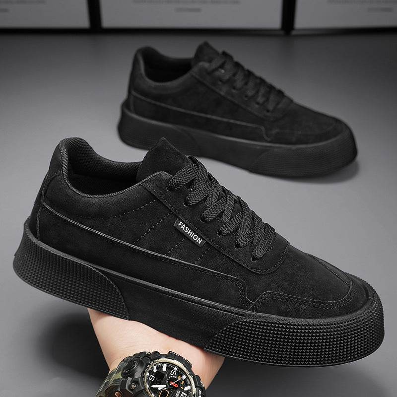 Casual Board Flat Shoes Men Breathable Thick-soled Lace-up Sneakers For Walking Running - Velora