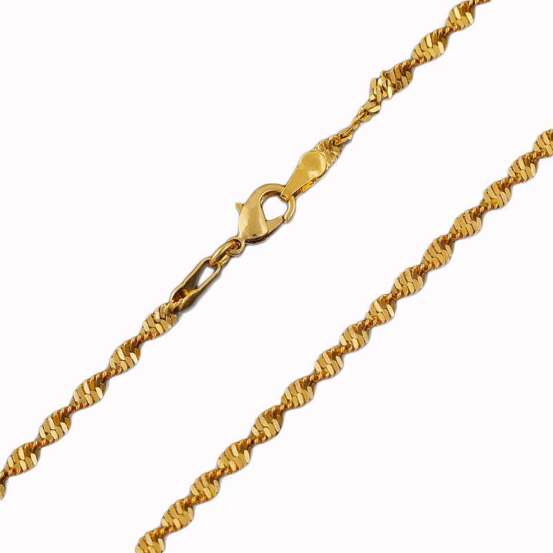 Copper Necklace 18K Gold Double Water Wave - Velora