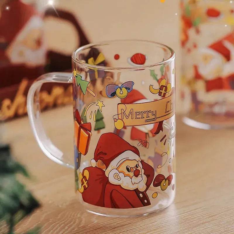 2024 Christmas Gift High Beauty Creative Cup Christmas Snowman Glass Cup High Temperature Resistant - Velora