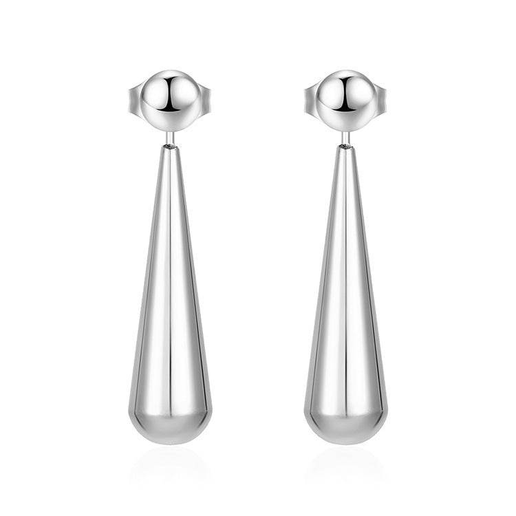 Minimalist Dual-wear-style Long Water Drop Ear Studs - Velora