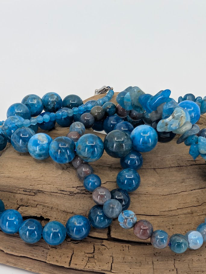 Blue Apatite Bracelets - from 3mm to 10mm beads