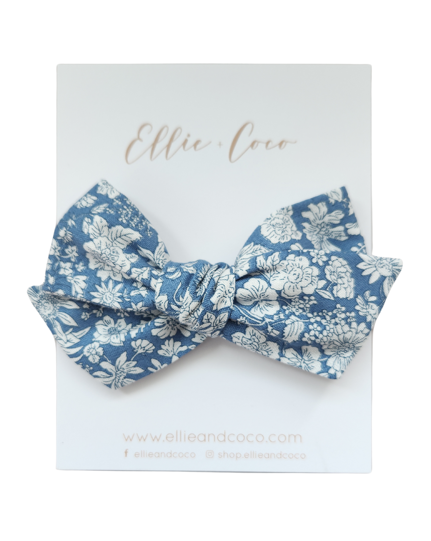 Blue Chinoiserie Oversize Bow - Velora
