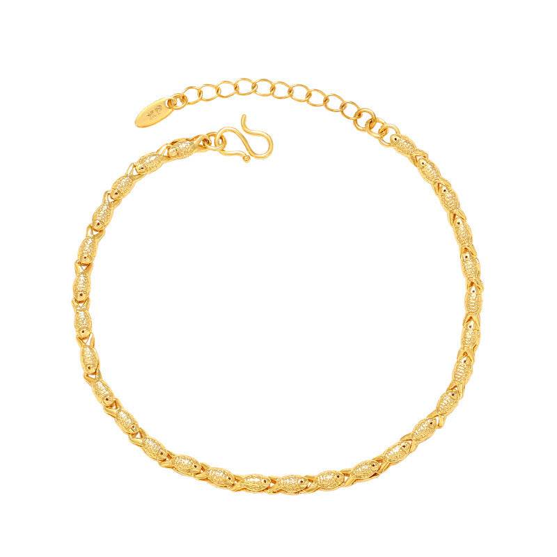 Copper Alloy Electroplated 24k Gold Reverse Mold Bracelet Advanced Sense Niche Gold Bracelet - Velora