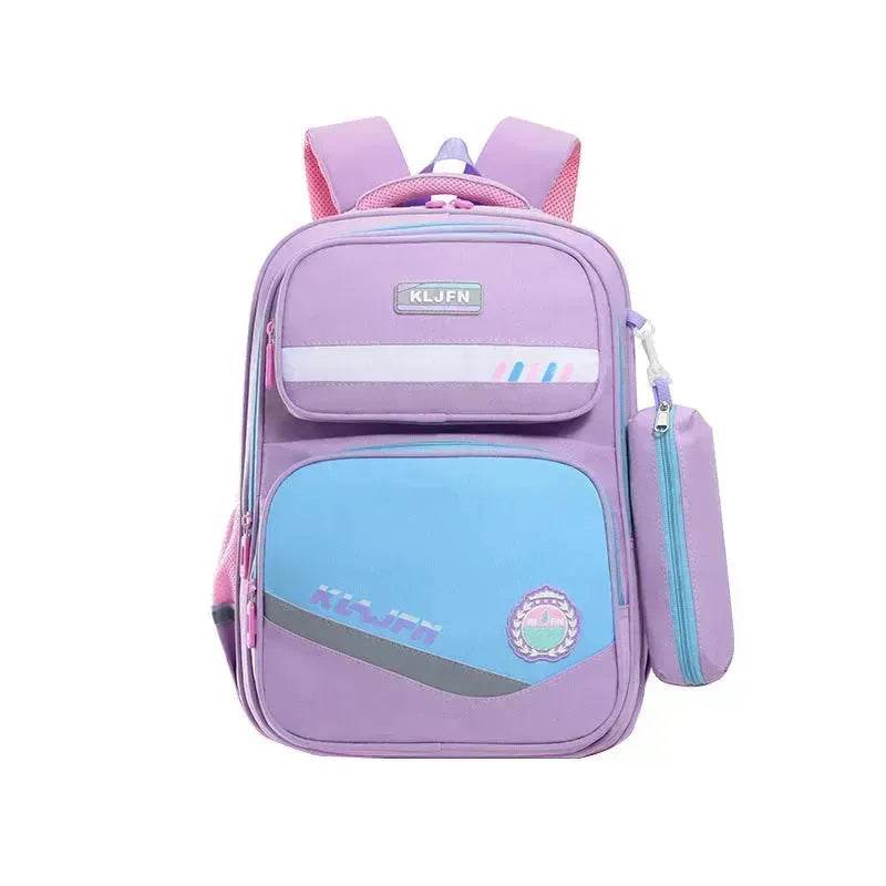 Portable Burden Alleviation Bull Wheel Trolley Schoolbag Bookbag for Boy and Girl - Velora