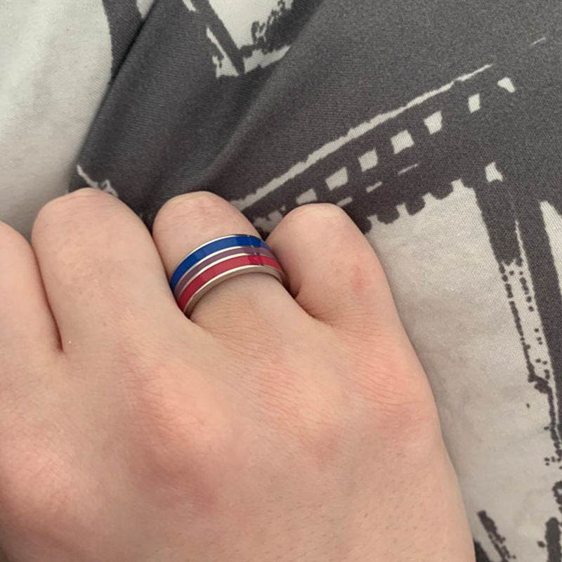 Bisexual Pride Stainless Steel Ring Europe - Velora