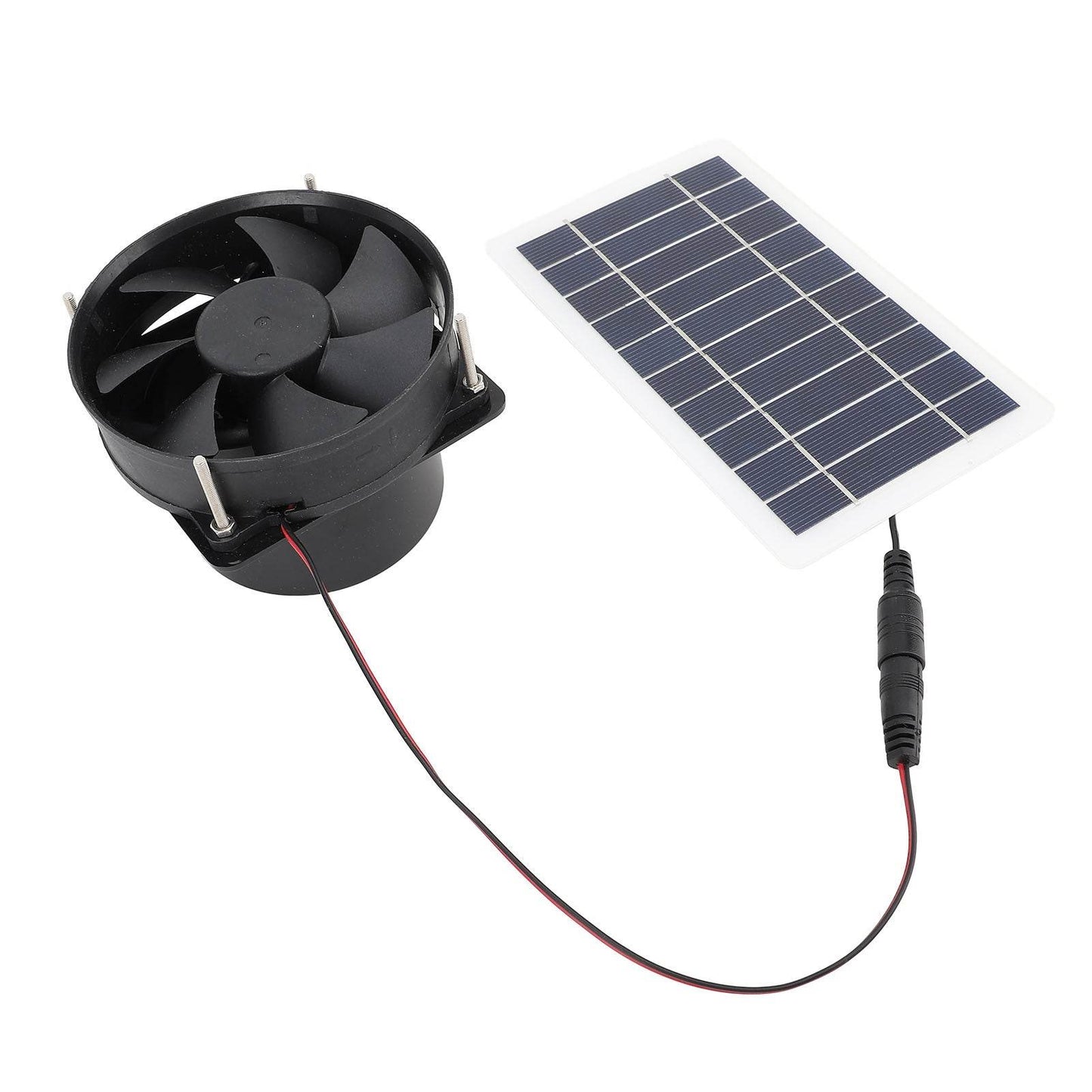 10W Solar Panel Powered Fan Kit Monocrystalline Silicon Solar Powered Exhaust Fan Portable Silent Solar Panel Fan for Outdoor - Velora