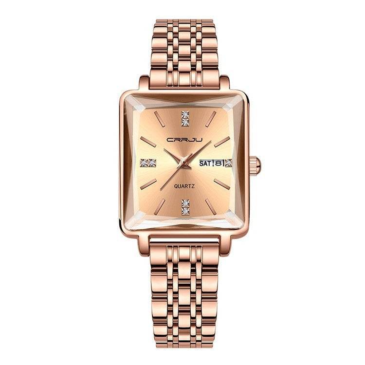 Simple Business Personality Fashion Waterproof Popular New Steel Belt Women's Watch - Velora