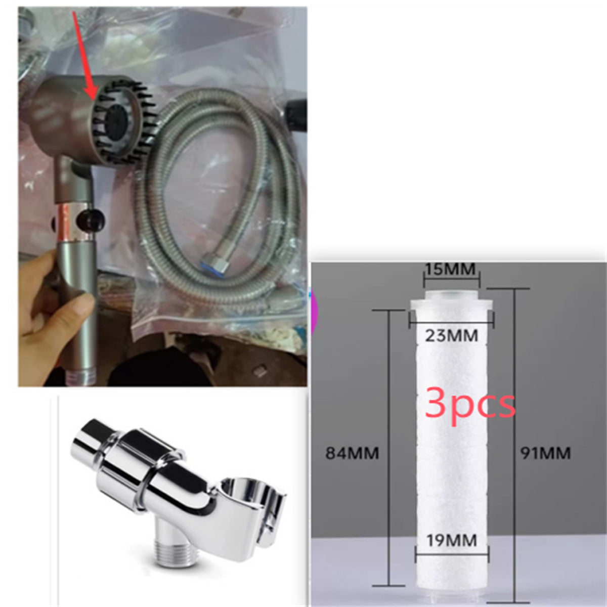 3 Modes Shower Head High Pressure Showerhead https://like2b-uy