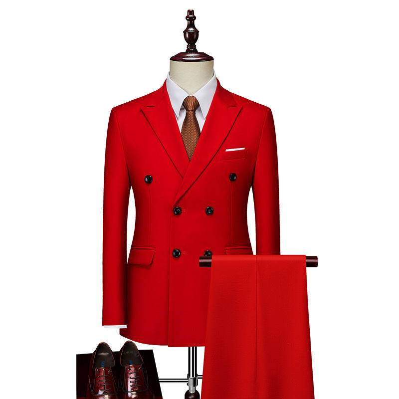 Men's Business Casual Suit Double Breasted Suit Suit - Velora