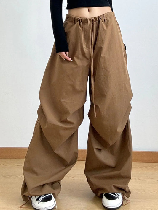 Wide Leg Casual Drawstring Pants - Velora