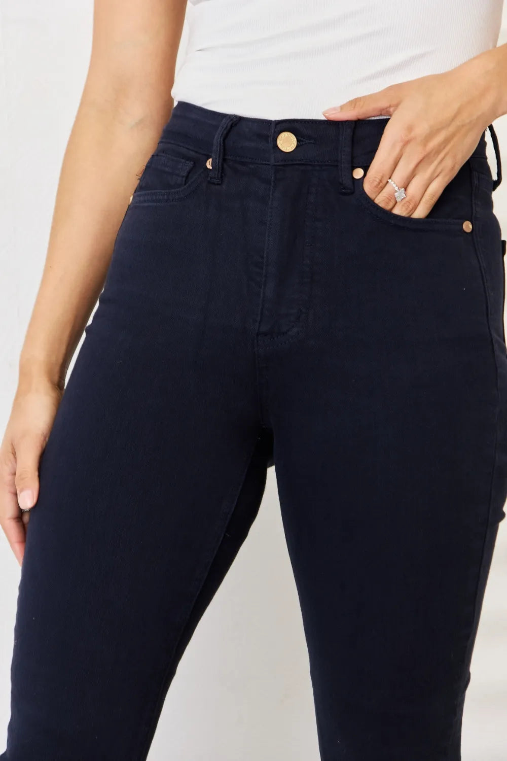 Judy Blue Full Size Garment Dyed Tummy Control Skinny Jeans - Velora