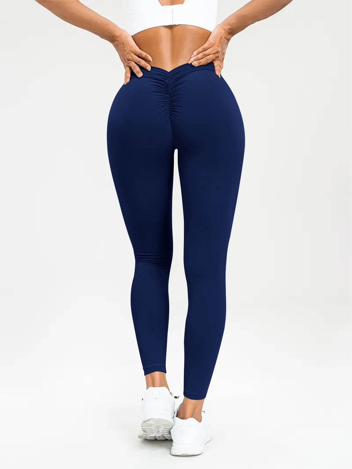 Women's Yoga Pants High Waist Lift High Elastic Tight Fitness Trousers - Velora