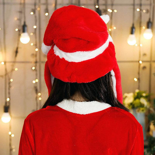 Novel Movable Christmas Hat Winter Cute Santa Claus Snowman Elk Hat - Velora