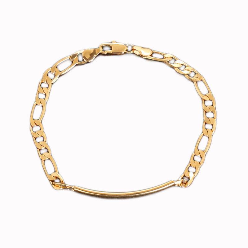 Curved Bracelet 18K Gold Plated Hip Hop - Velora