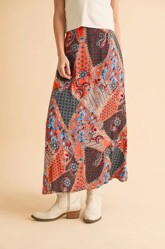 Aemi + Co Printed Maxi Skirt - Velora