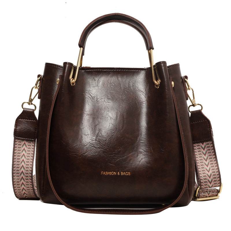 Retro Large Capacity Hand-held Tote Bag Casual Crossbody - Velora