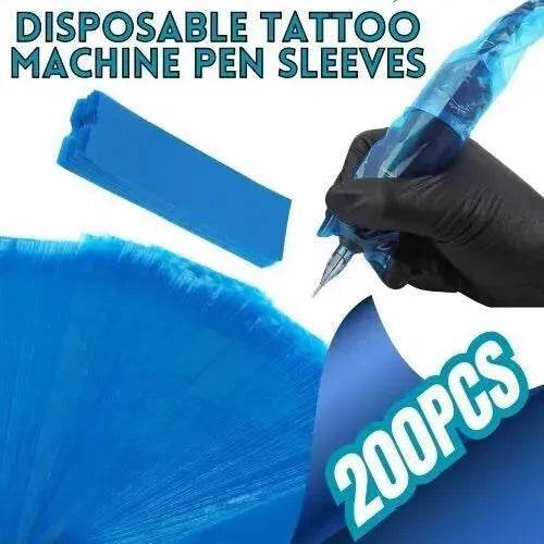200pcs Tattoo Machine Pen Sleeves Disposable Cover - Velora