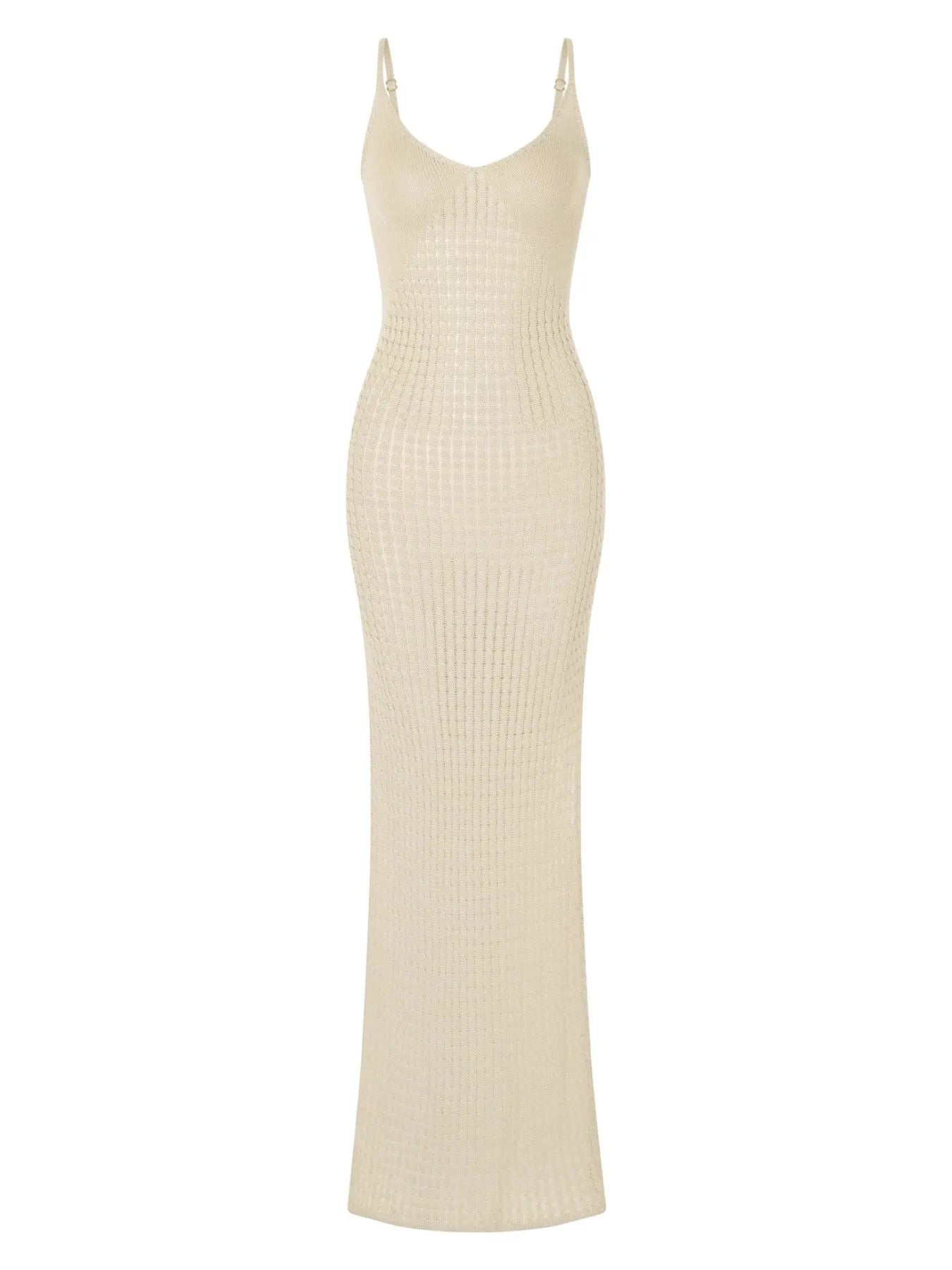 Side Slit Maxi Cami Sweater Dress - Velora