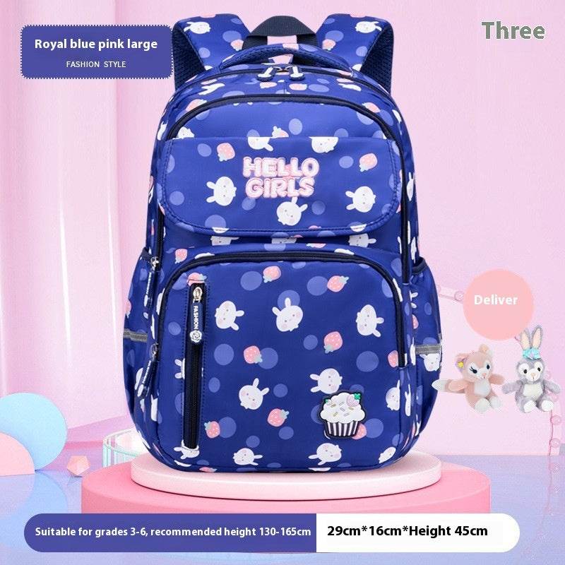 6-12-year-old Primary School Children Girls Backpack Large Capacity Schoolbag - Velora
