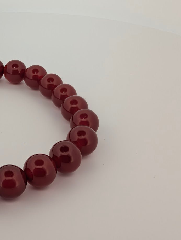Carnelian Bracelet – 6mm & 8mm Polished Beads