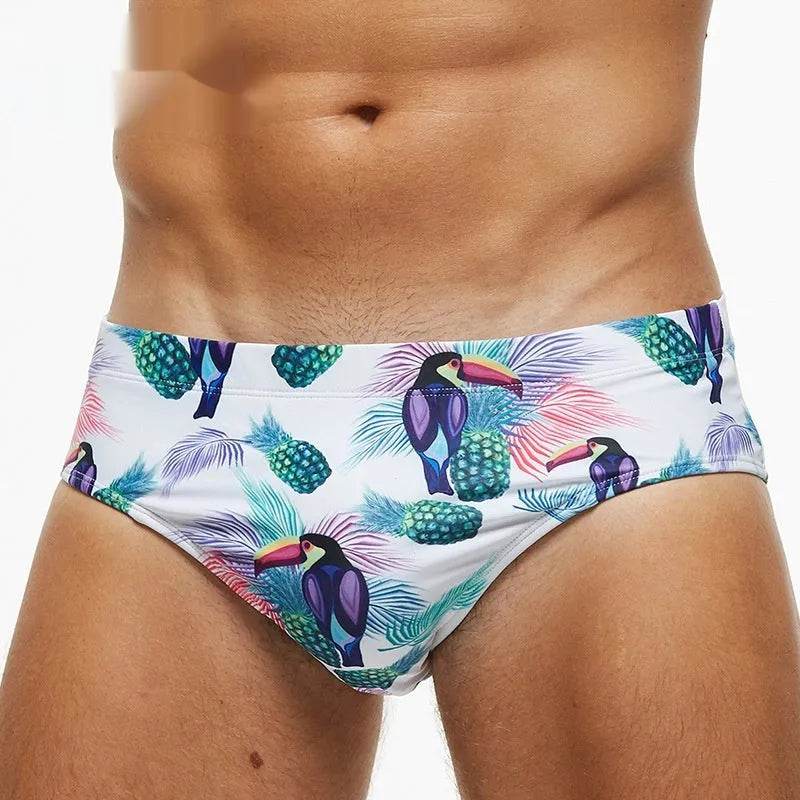 Solid Color Plus Size Swimming Trunks Briefs Shorts underwear - Velora