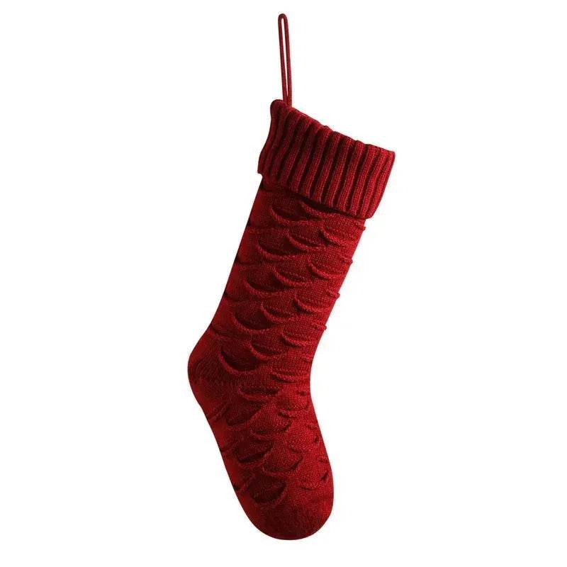Christmas Gift Bag Decorative Socks Knitted Hanging Decoration - Velora