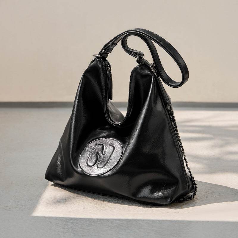 Special-interest Design Soft Leather Tote Large Capacity One-shoulder Commuter - Velora