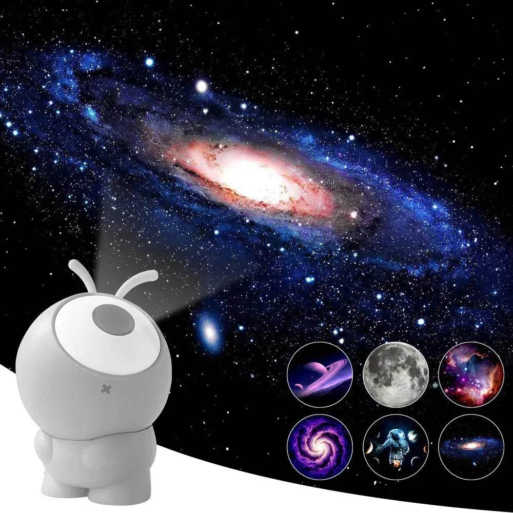 6in1 Night Light Rotating Galaxy Starry Bedroom Projector Decor Lamp - Velora